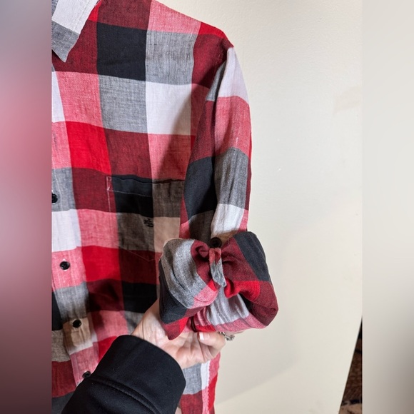Lauren Ralph Lauren 100% linen checkered design pre-loved size large - Picture 4 of 9